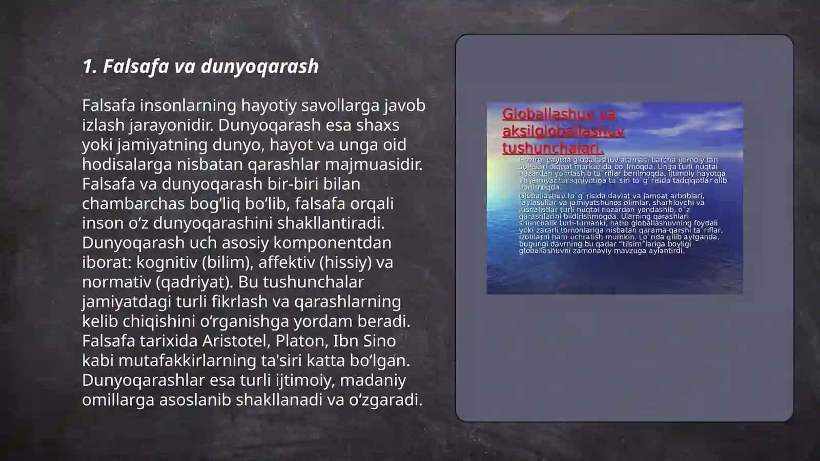 Falsafaning asosiy tushunchalari va predmeti 3