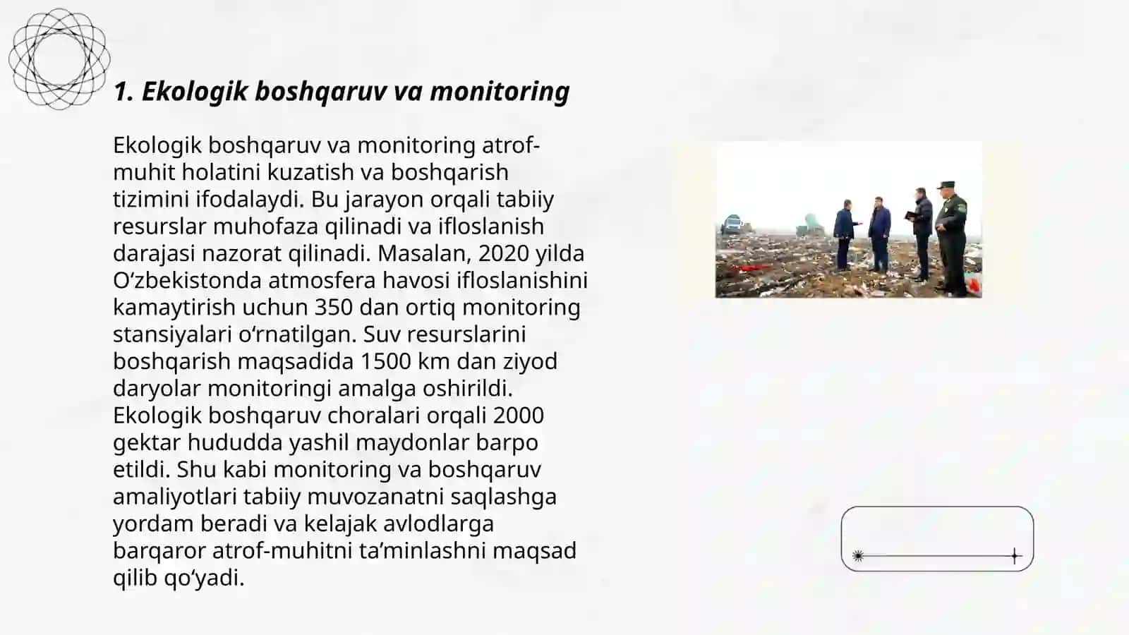 Ekalogiya va tabiatni muhofaza qilish;qonun va tamoyillar 3