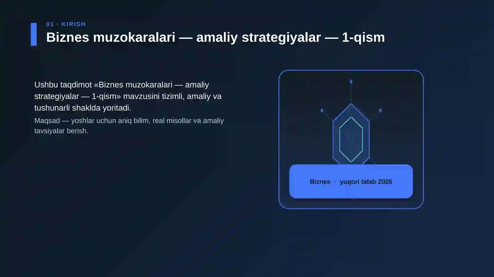 Biznes muzokaralari — amaliy strategiyalar — 1-qism 3
