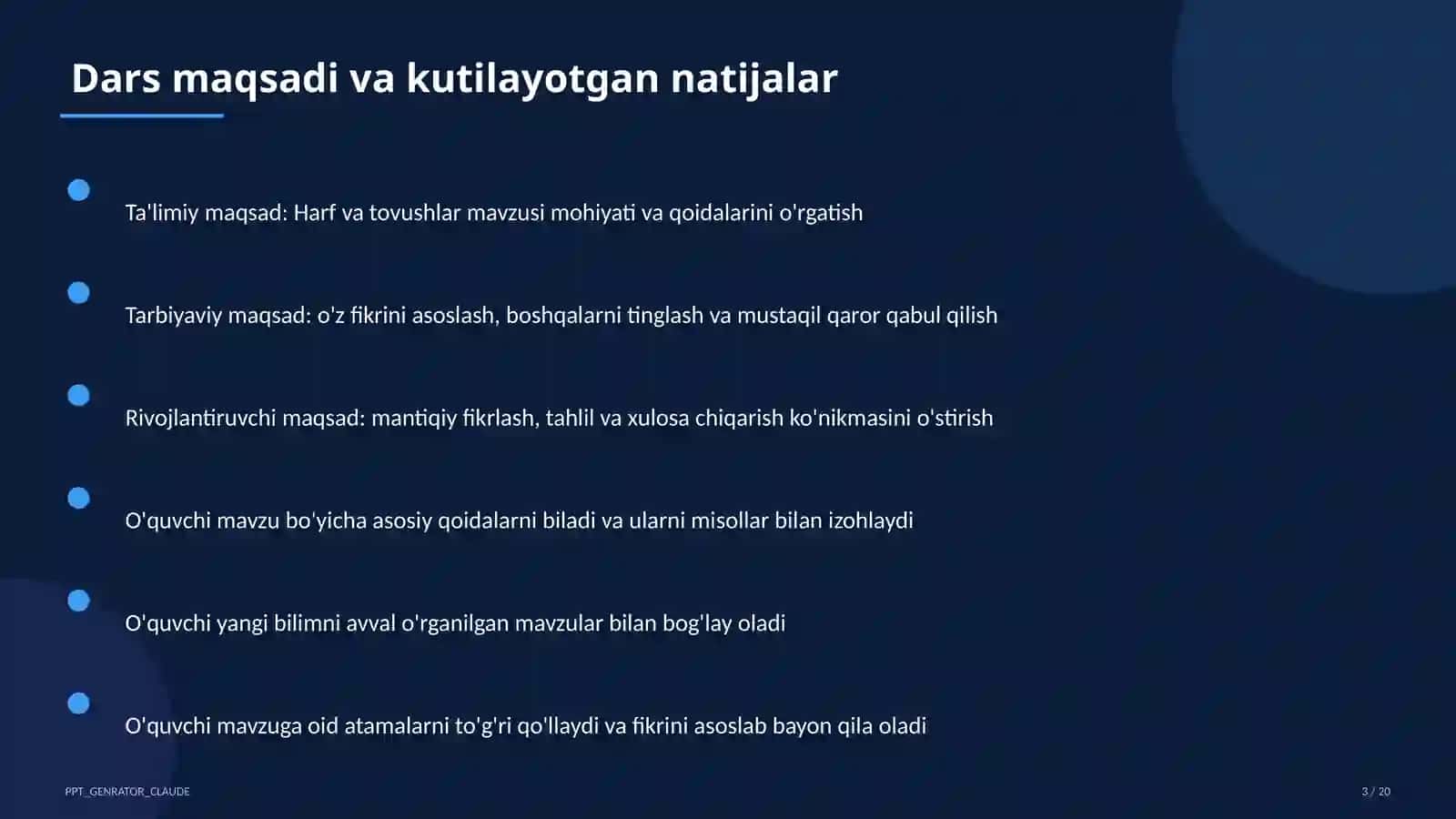 Harf va tovushlar (1-sinf) 3