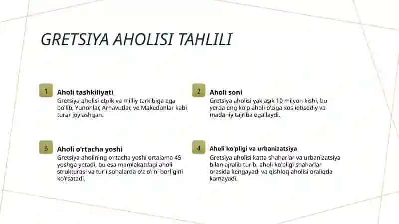 Gretsiya davlatining statistikasi 3