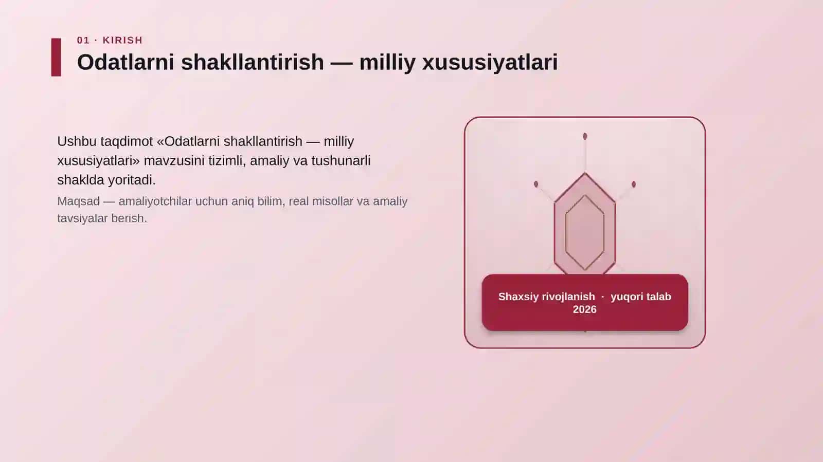 Odatlarni shakllantirish — milliy xususiyatlari 3