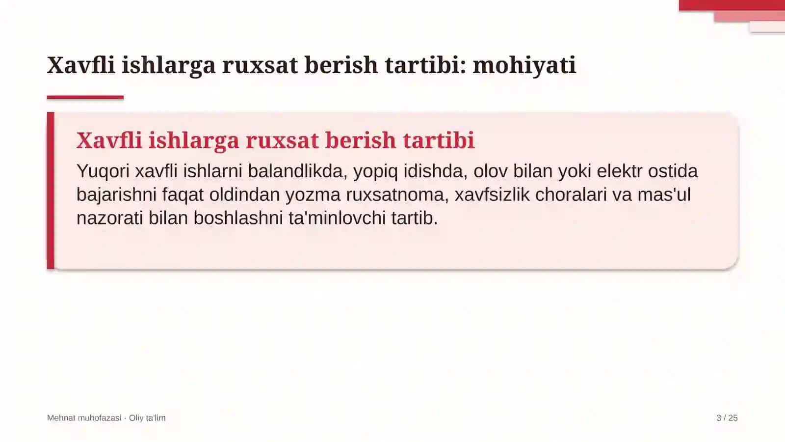 neft mahsulotlarini tashishda xavfli ishlarga ruxsat berish tartibi 2892 3