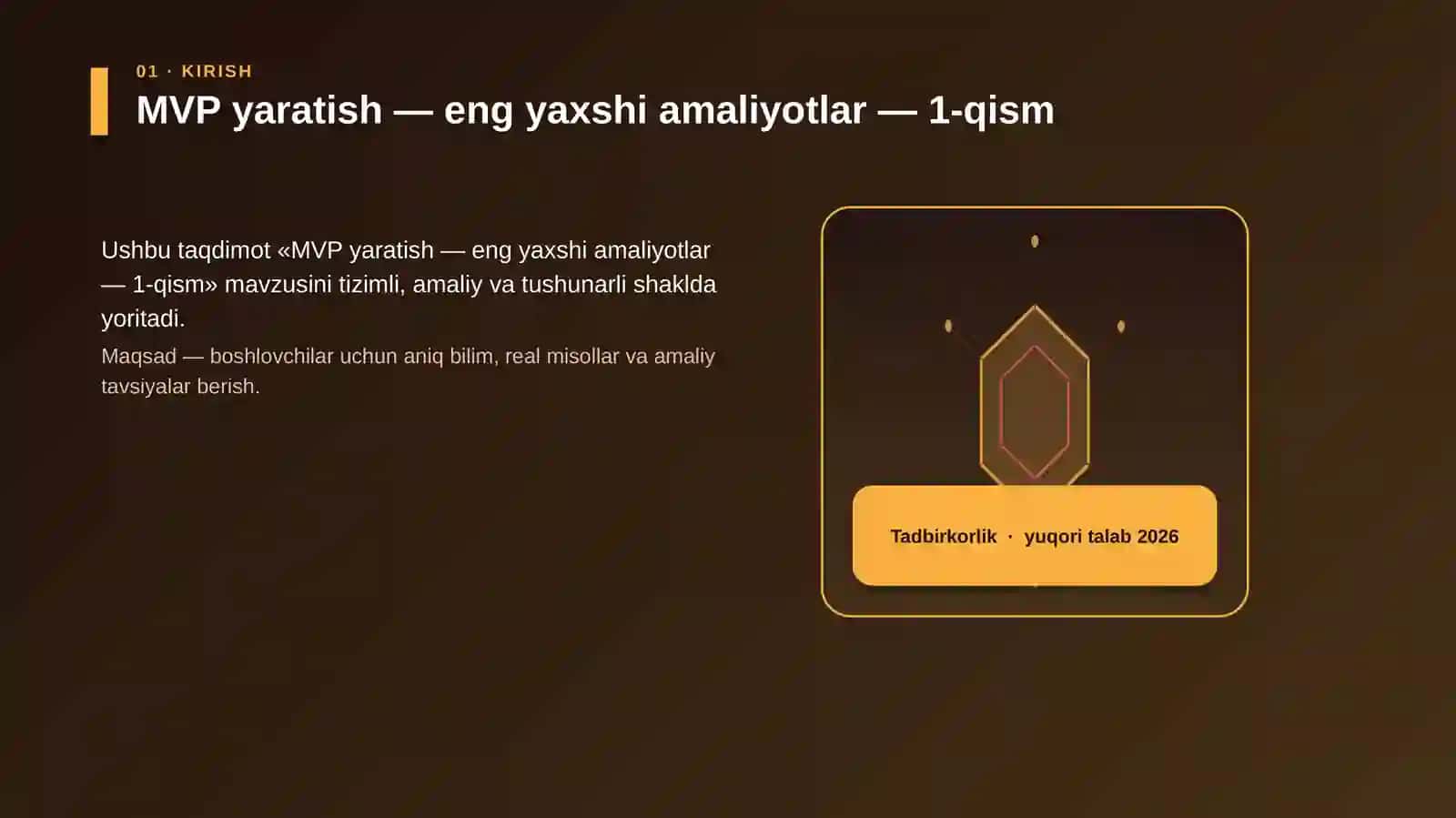 MVP yaratish — eng yaxshi amaliyotlar — 1-qism 3