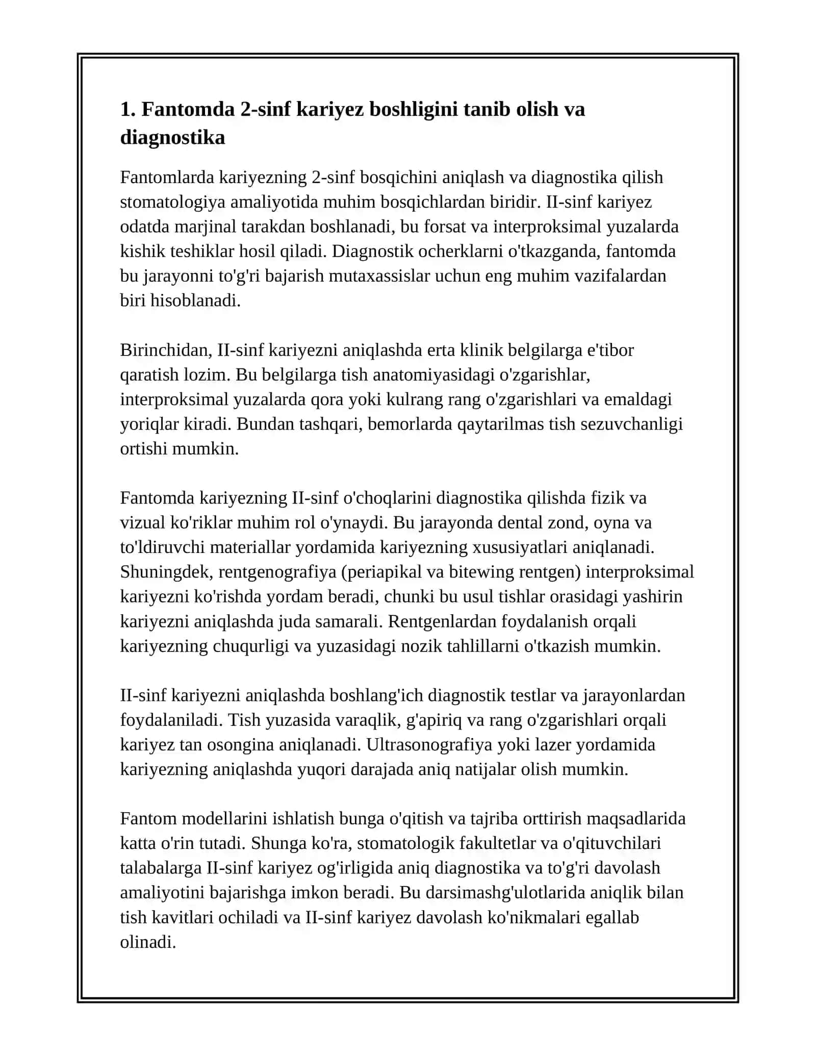 FANTOMLAR 2 SINF KARIOZ BOSHLIGINI CHARXLASH VA PLOMBALASH 3