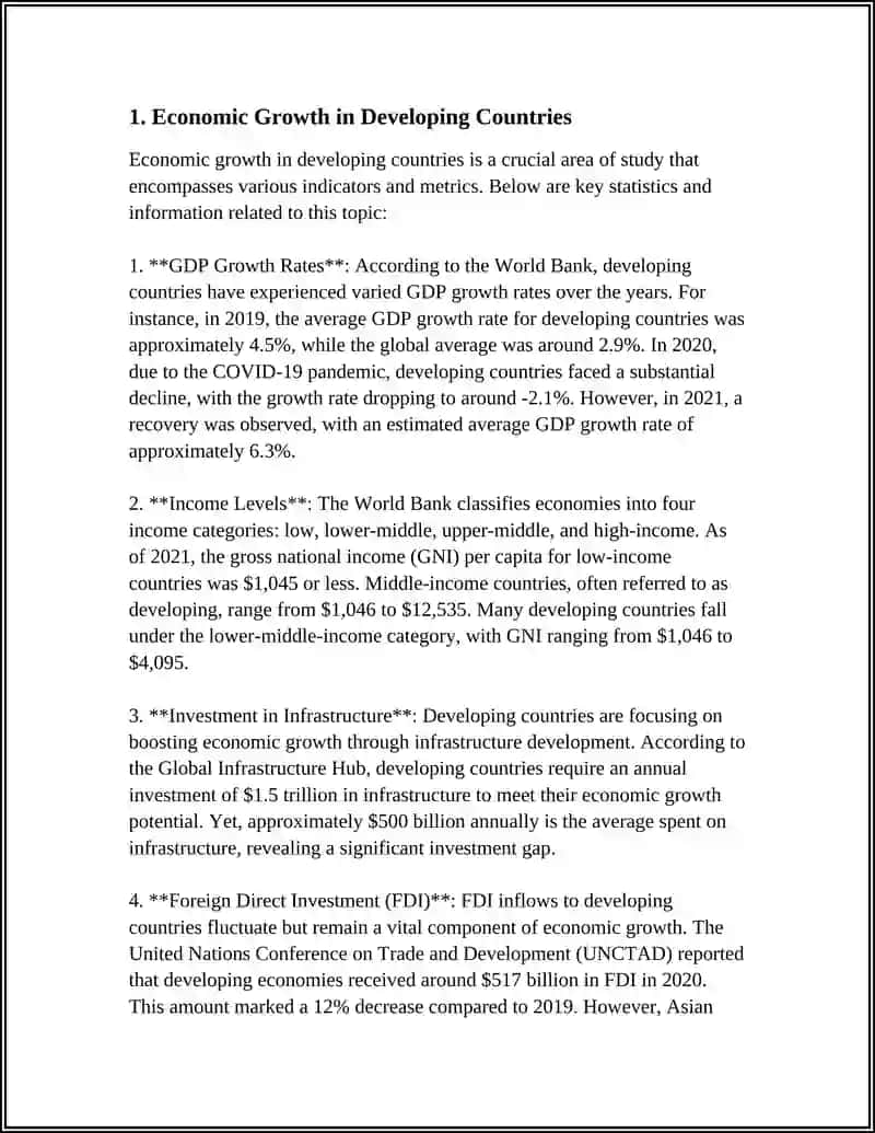 Economic Growth in Developing Countries 3