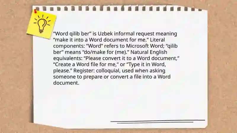 Word qilib ber 3