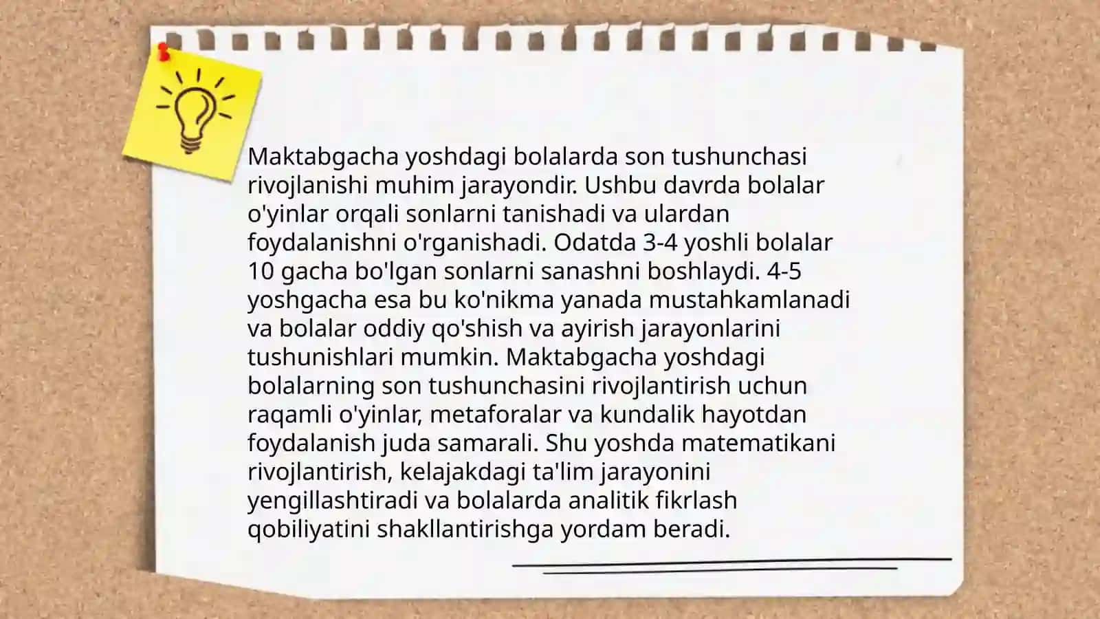Maktabgacha yoshdagi bolalarni son va sanoq bo'yicha tasavvurlarini shakllantirish 3