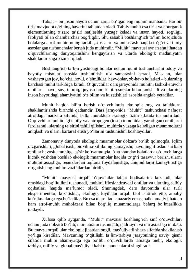 Muhit Kurs Ishi 3