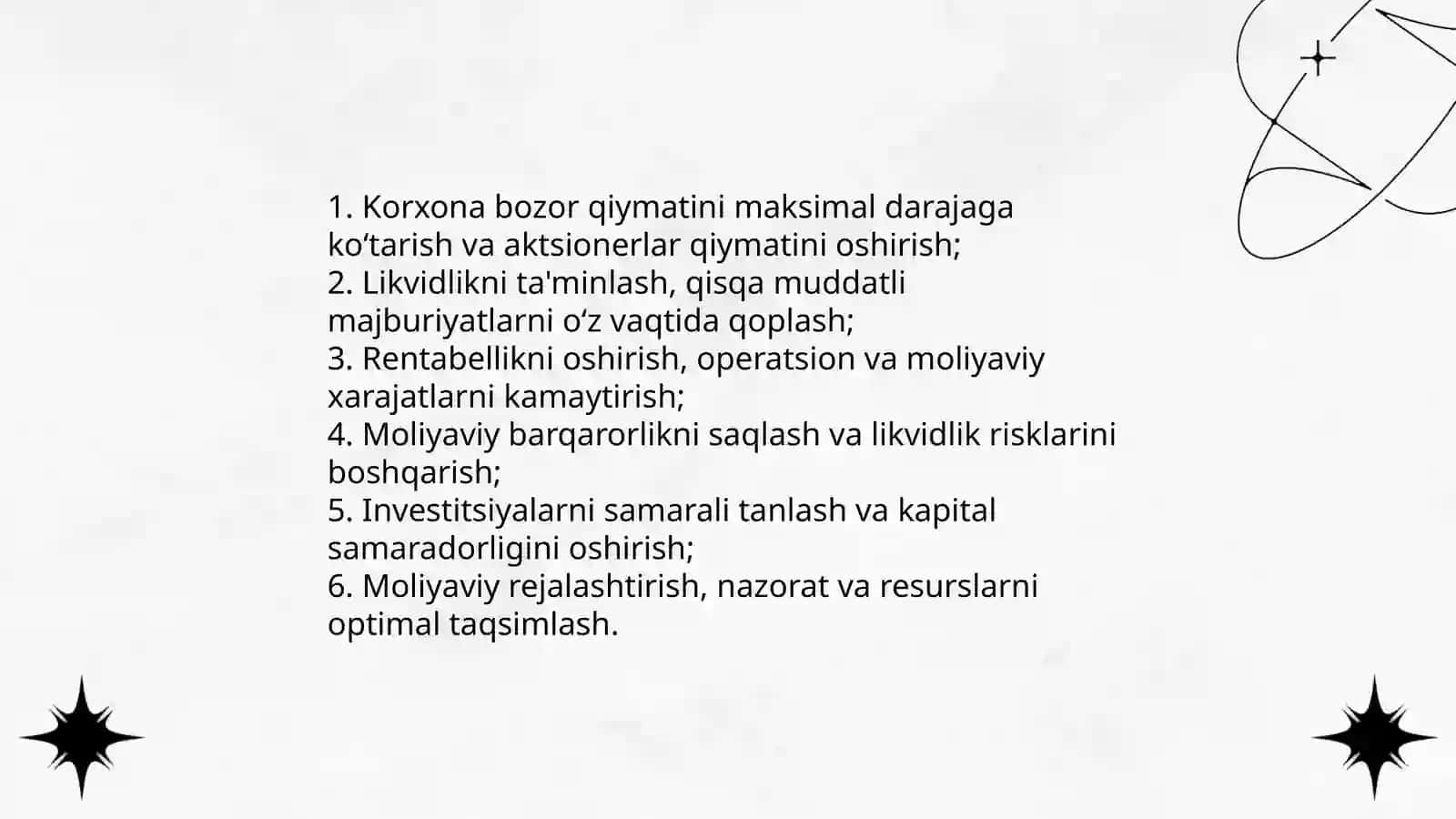 Moliyaviy menejmentning maqsad va vazifalari 3