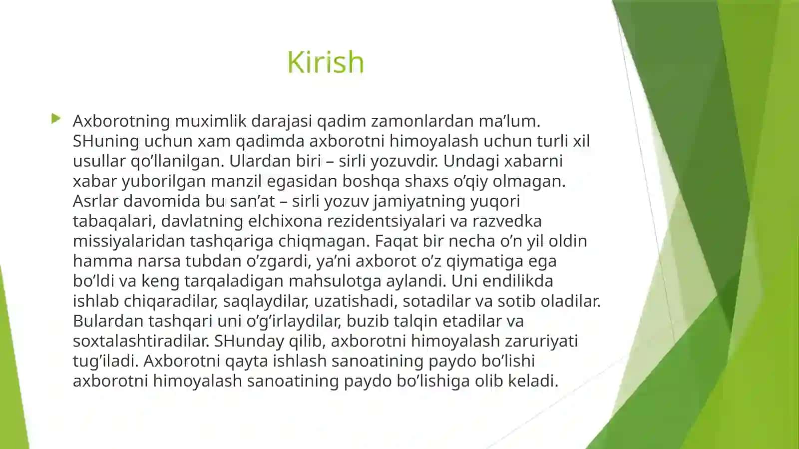 Axborot xavfsizligini taʼminlash usullari 3