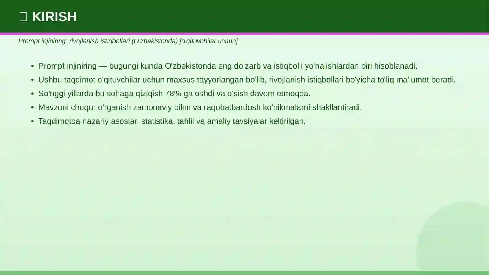 Prompt Injiniring: Rivojlanish istiqbollari (O'zbekistonda) [O'qituvchilar uchun] 3