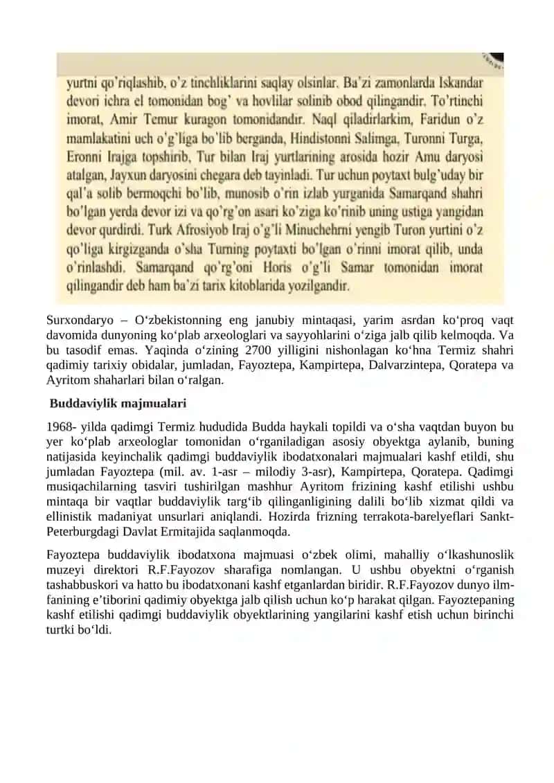 Qadimgi O’zbekiston hududida san’at taraqqiyotining o’ziga xosligini o’rganish va chizish 3