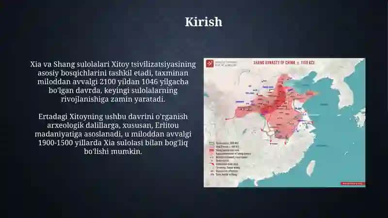 Xia va Shang sulolasi davrida Xitoy 3
