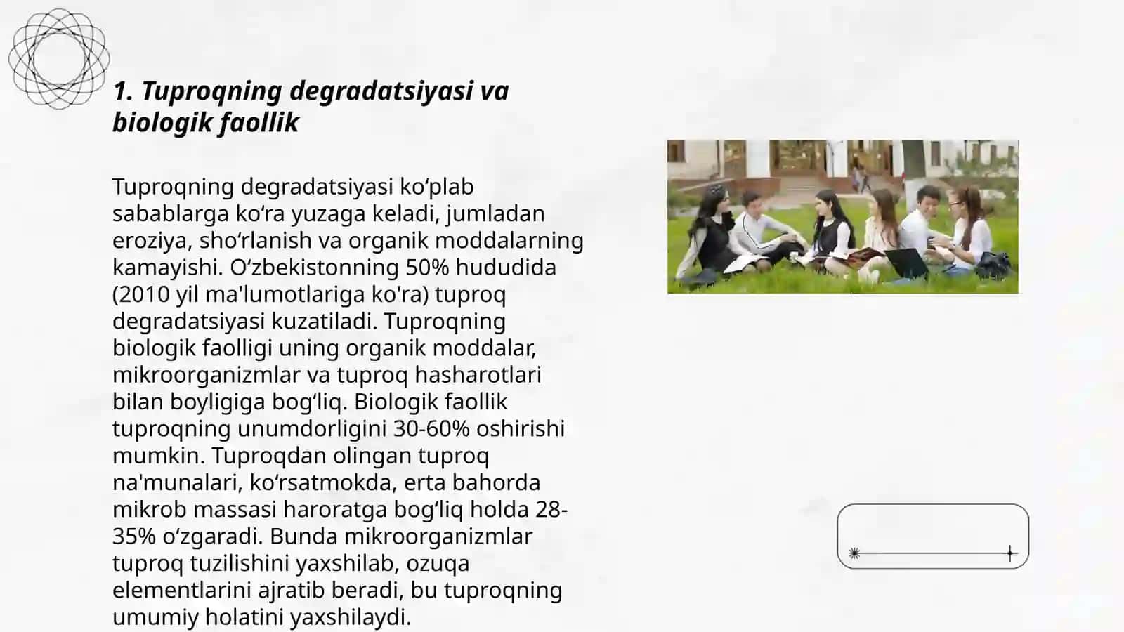Tuproqning degradatsiyasi va biologik faollik 3