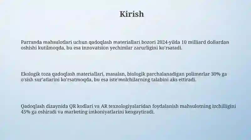 Parranda mahsuloti uchun qadoqlash materiallari 3
