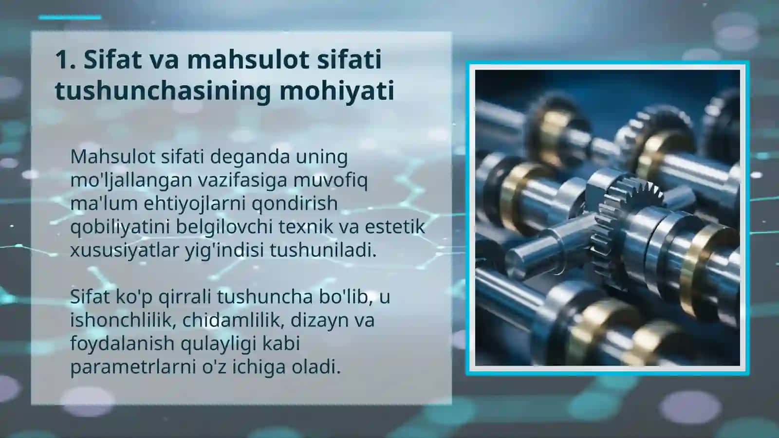 Sifat va mahsulot sifati  tushunchalarining nazariy asoslari 3
