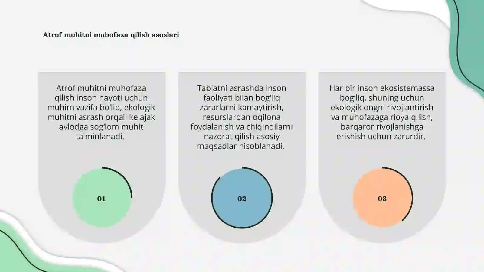 Atrof muhitni asrash 3