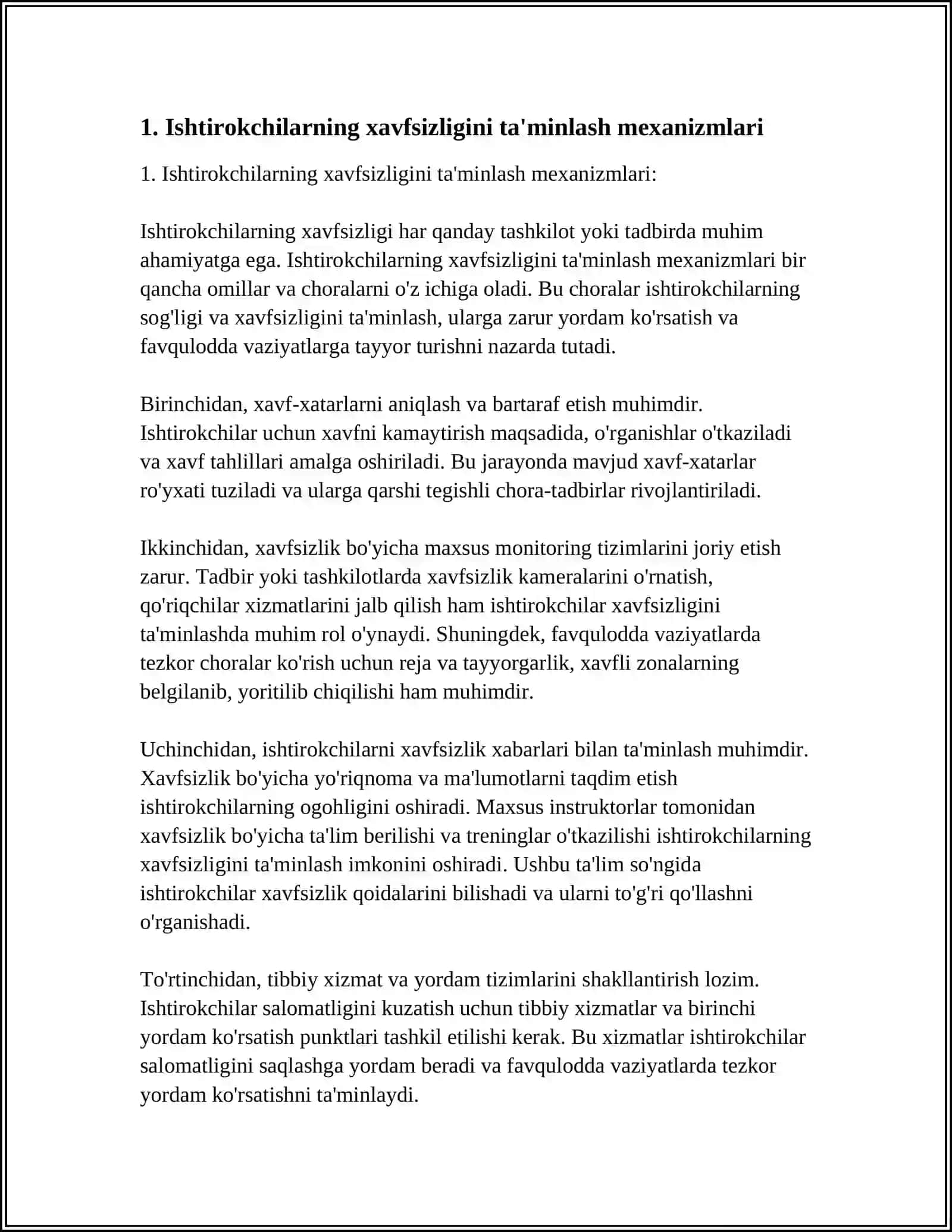 Mavzu: PROTSES ISHTIRIKCHILARINING XAFSIZLIGINI TAMINLSH.SURISHTIRUV DASTLABKI TERGOV VA SUDDA PROSESSUAL MAJBURYATLAR HAMDA TARTIBNI BUZGANLIK UCHUN JAVOBGARLIK 3