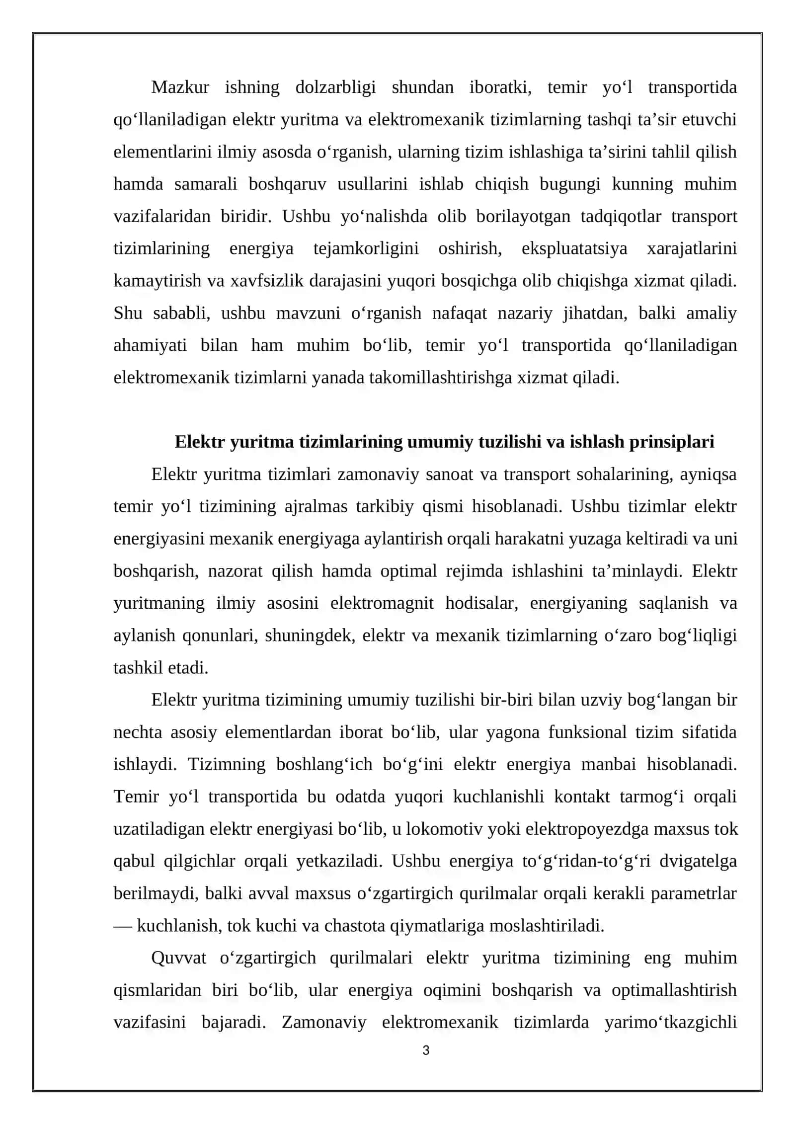ELEKTR YURITMA VA ELEKTROMEXANIK TIZIMLARNING TASHKI ETUVCHI ELEMENTLARI 3