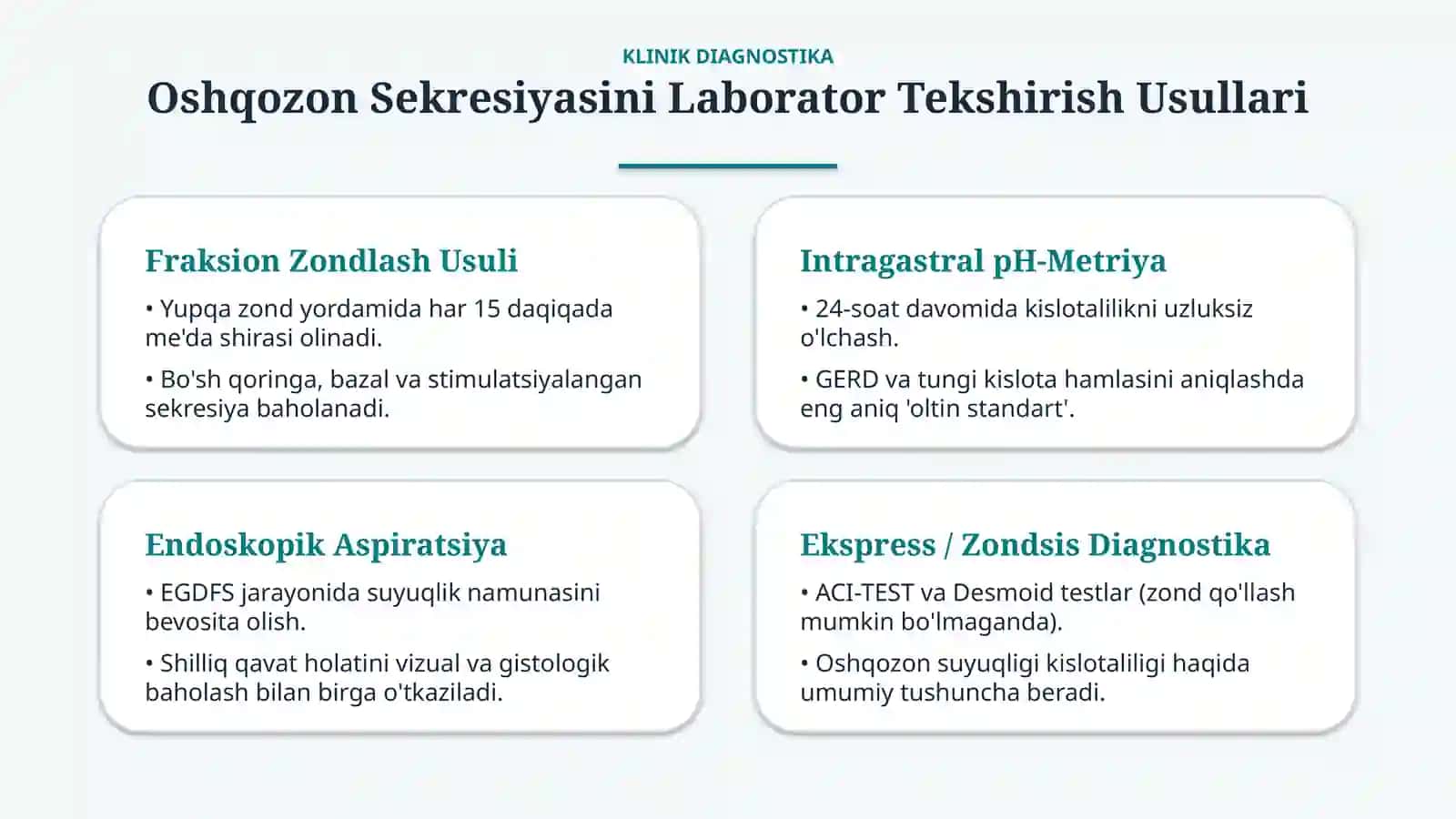 Oshqozon suyuqligi tahlili va uning klinik ahamiyati — 15 slayd 3