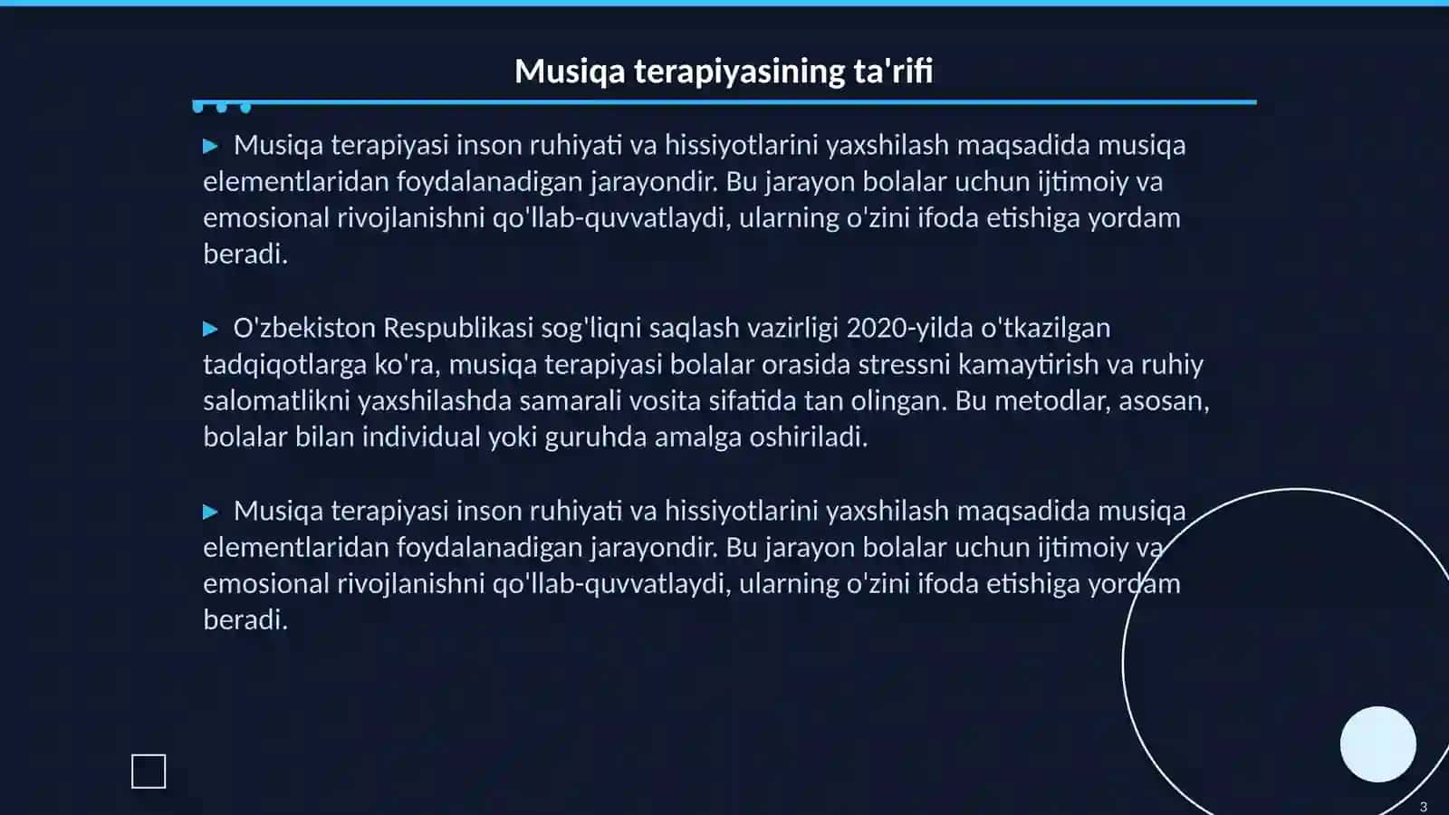 Maktabgacha ta'limda musiqa terapiyasi 3