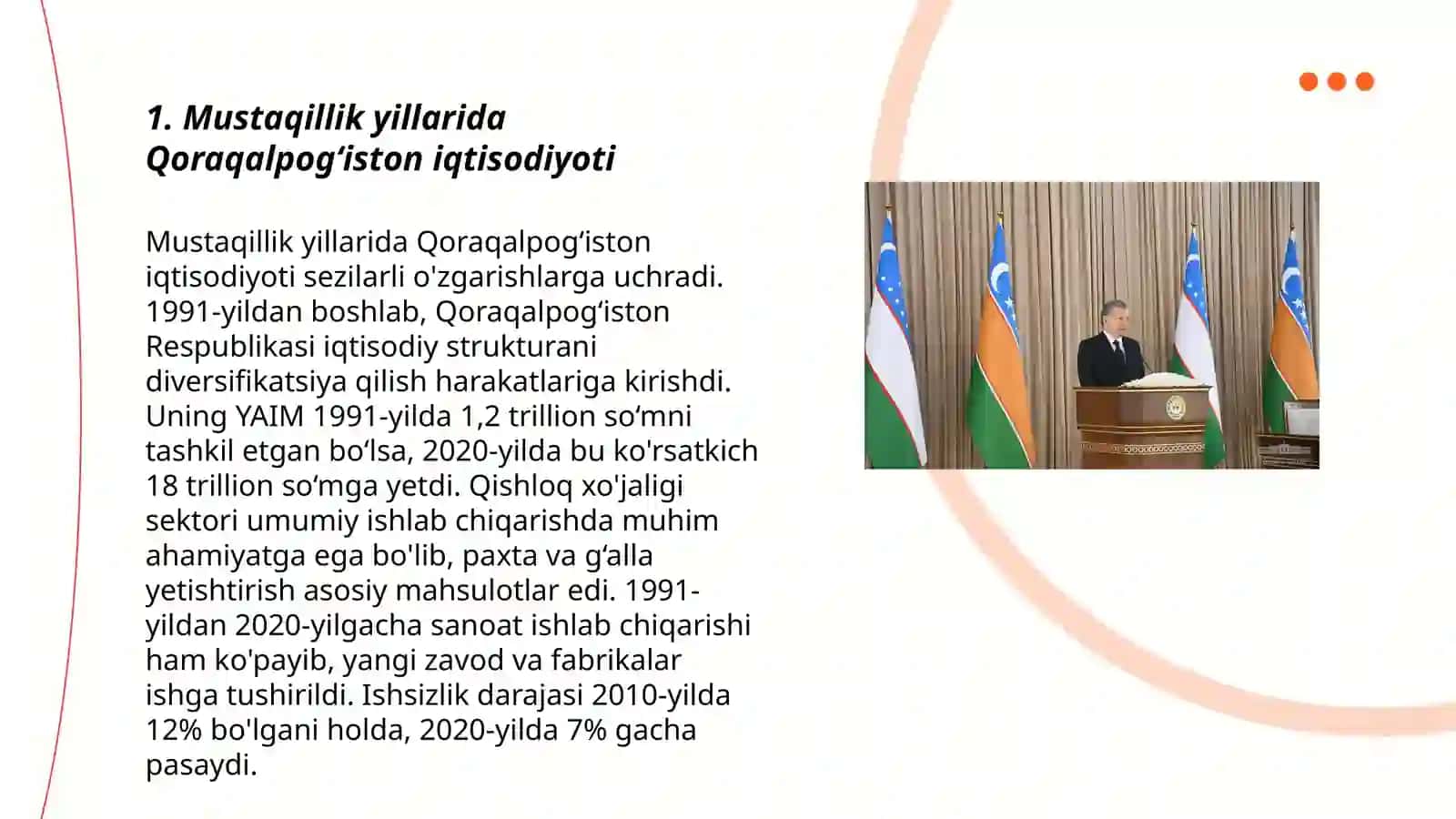 Mustaqillik yillarda Qoraqalpogiston RespublIkasi 3