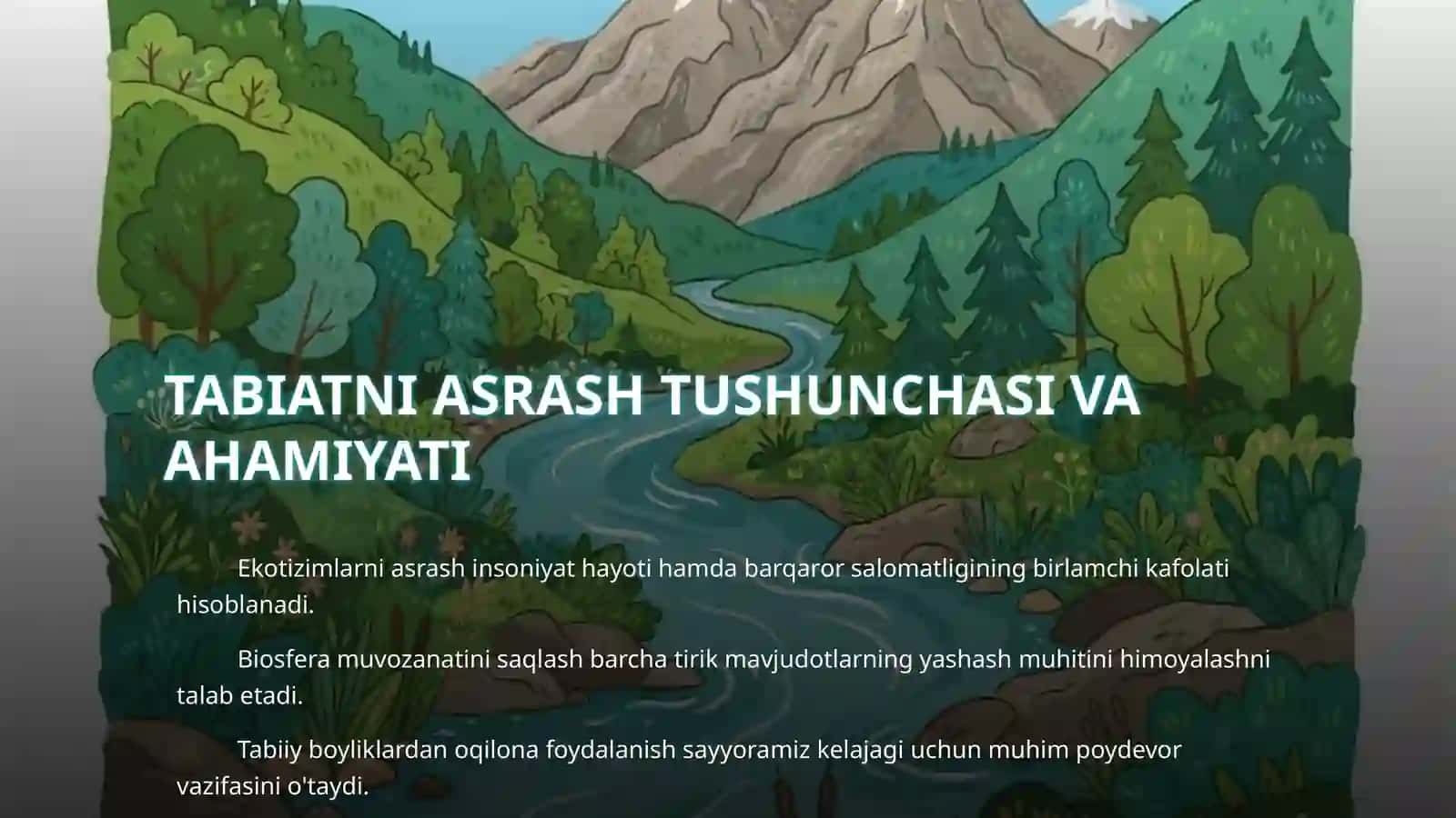Tabiatni asrash burçimiz 3