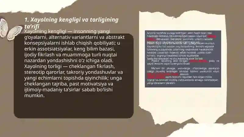 Xayol sifatlari xayolning kengligi va torligi 3