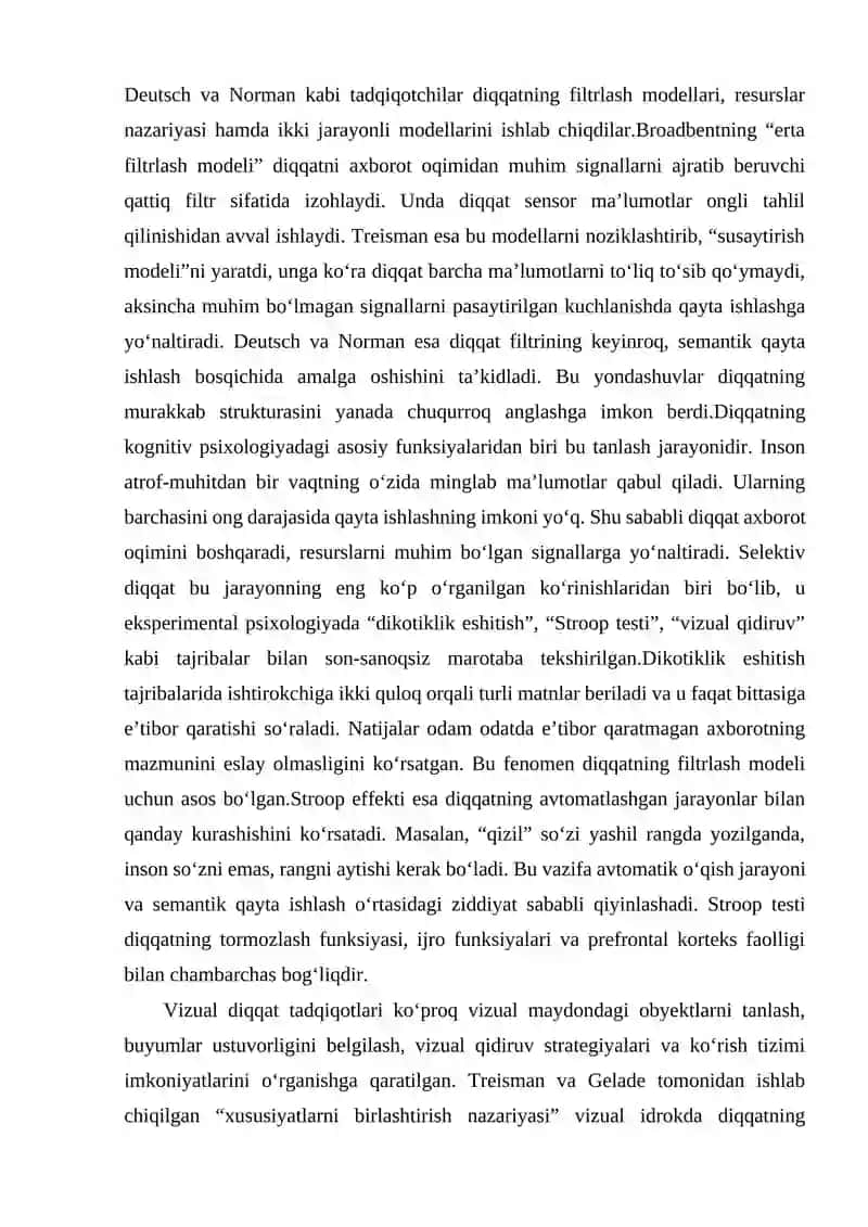 Kognitiv psixologiyada diqqat tadqiqotlari 3