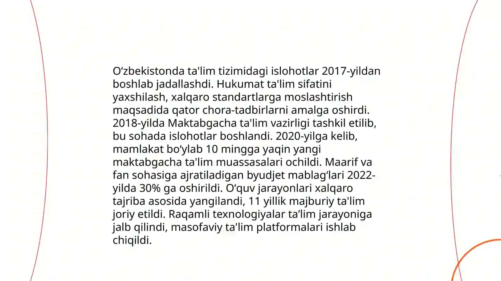 O‘zbekistonda Ijtimoiy sohada amalga oshirilgan o‘zgarishlar mazmun va mohiyati 3