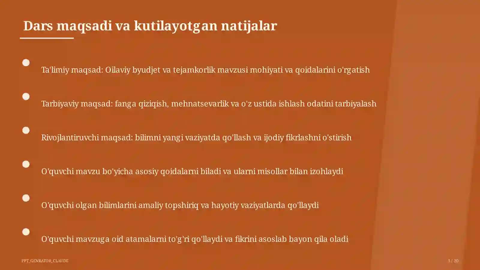 Oilaviy byudjet va tejamkorlik (9-sinf) 3