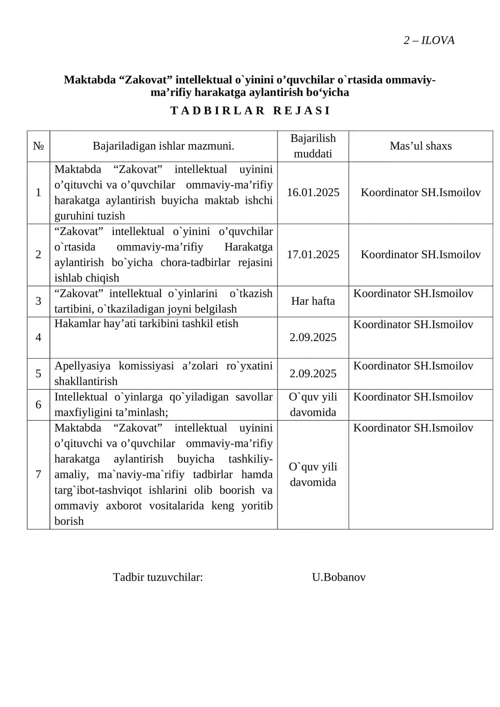 "Zakovat" intellektual uyini 3