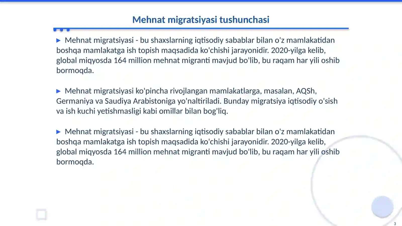 Xalqaro mehnat migartsiyasi va pul o’tkazmalari 3