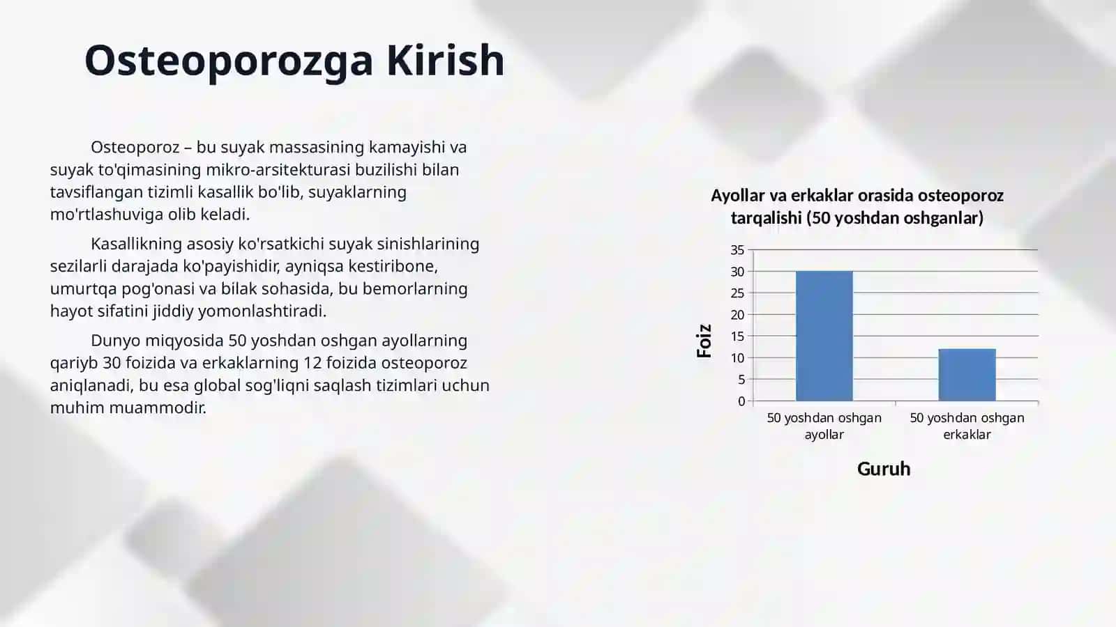 Osteoporozni davolash va profilaktikasi. 3