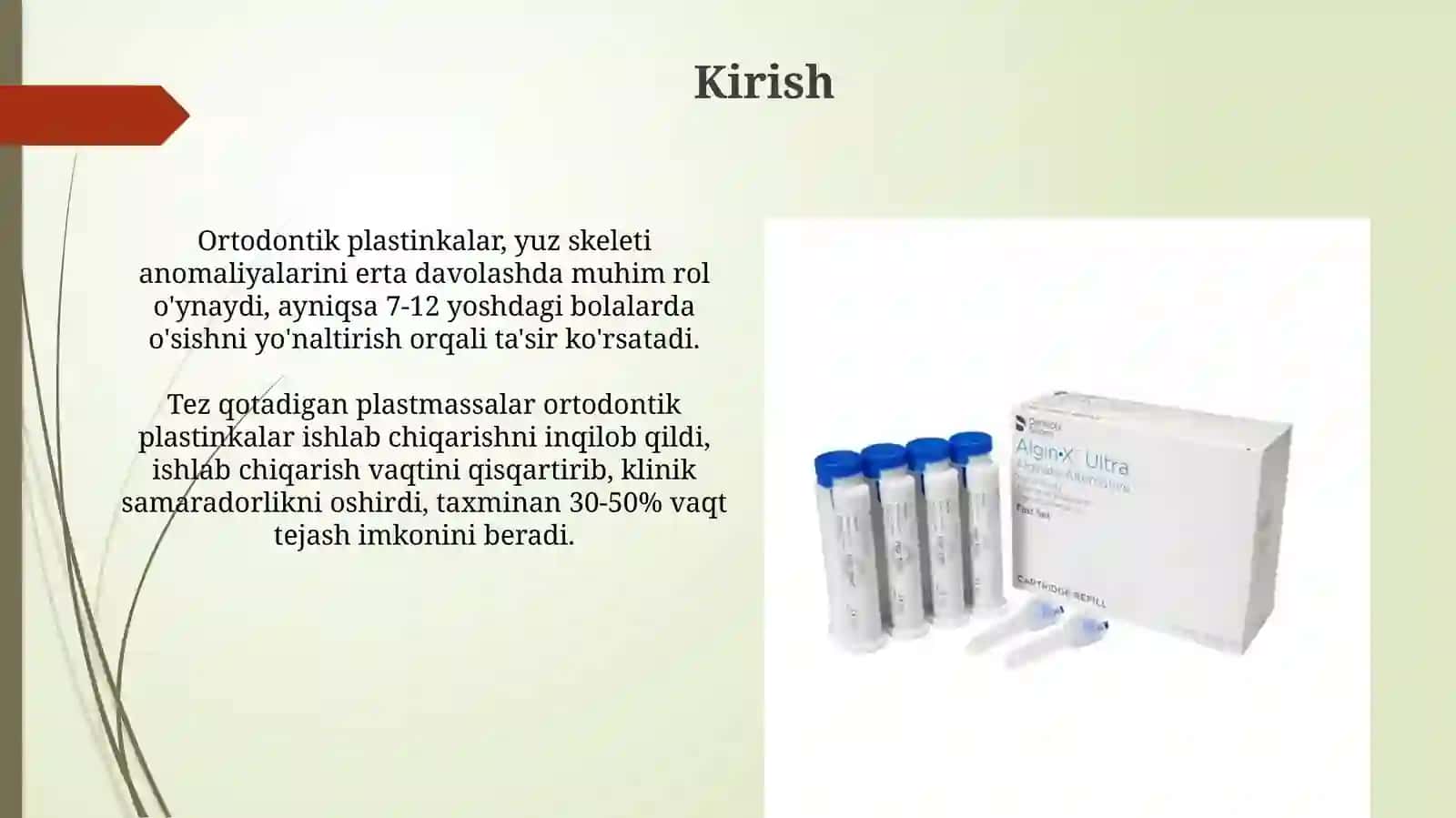 Ortodontik plastinkali tez qotuvchi plasmassa yordamida qayta tiklash 3