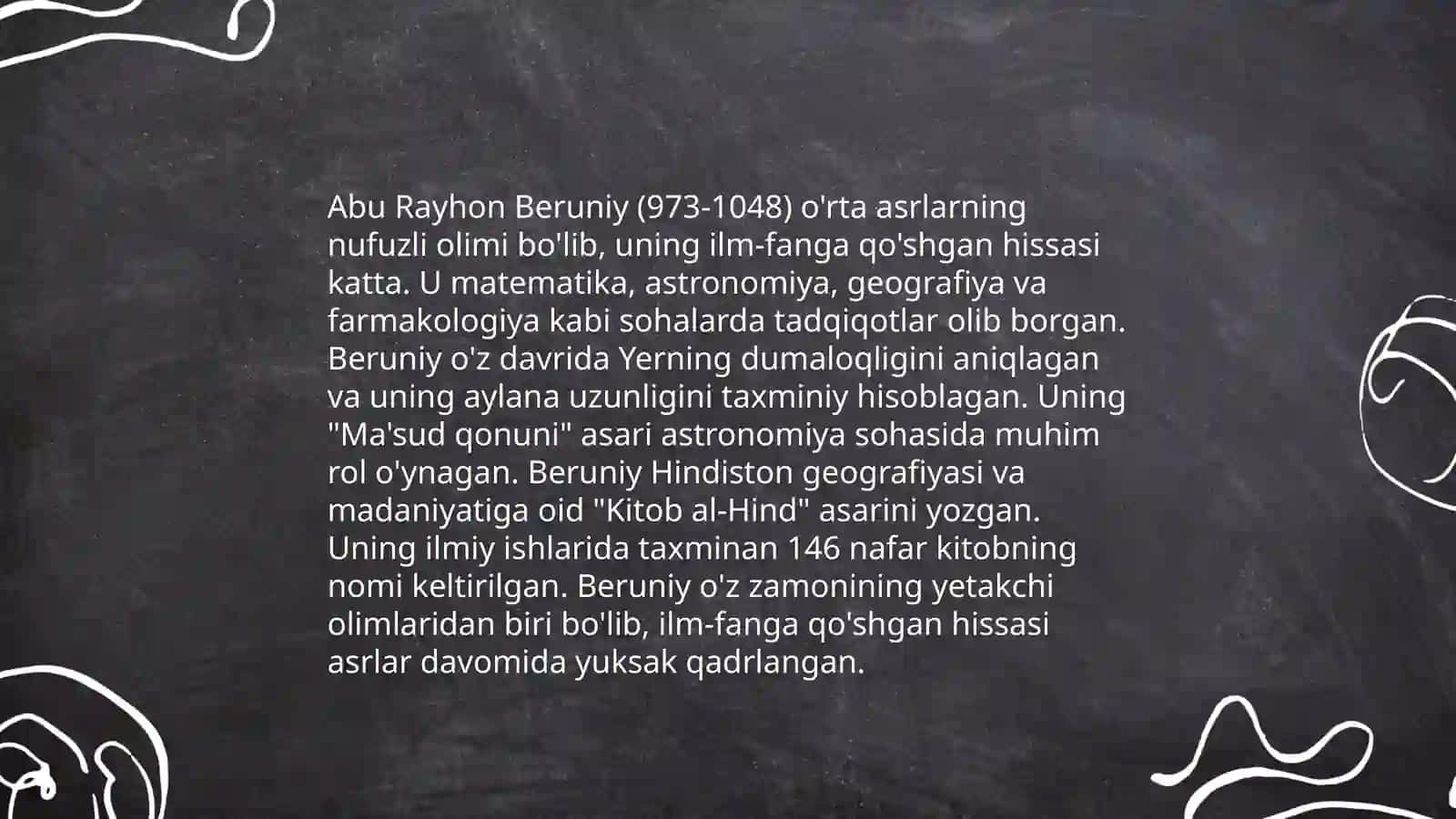 Markaziy Osiyo Mutafakirlari jahon ilm-faniga qoʻshgan hissalari 3