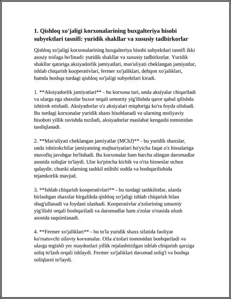 QISHLOQ XOJALIGI KORXONALARI BUXGALTERIYA HISOBI 3