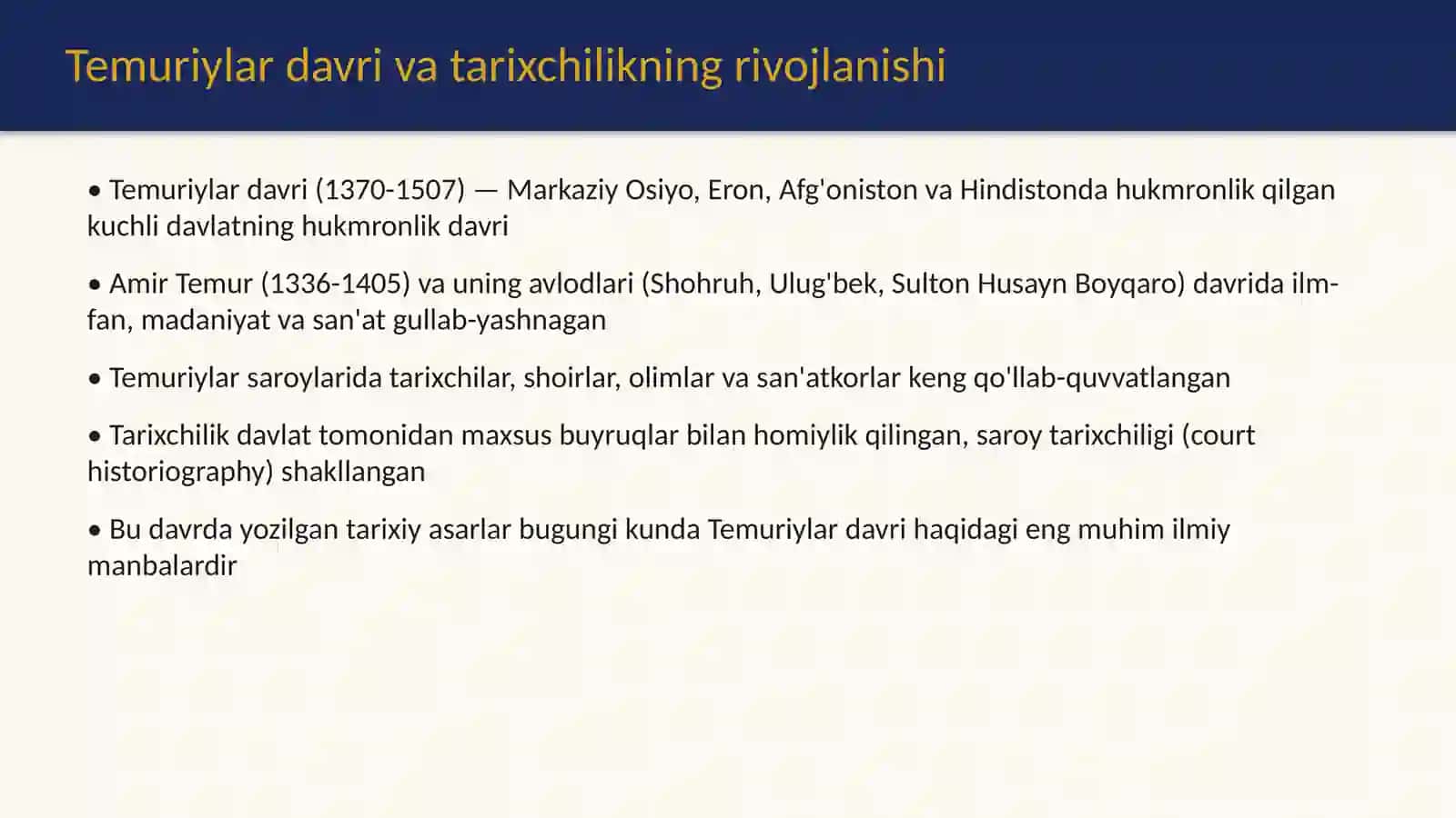 Temuriylar davrida yashagan tarixchi olimlar 3