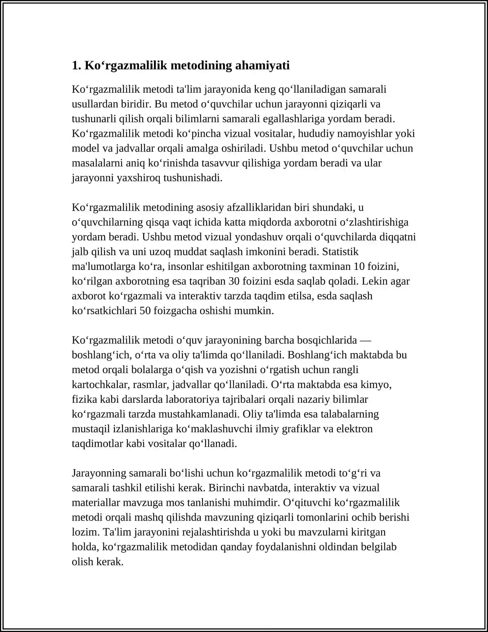TEXNOLOGIYA DARSLARIDA KOʻRGAZMALILIK METODI 3