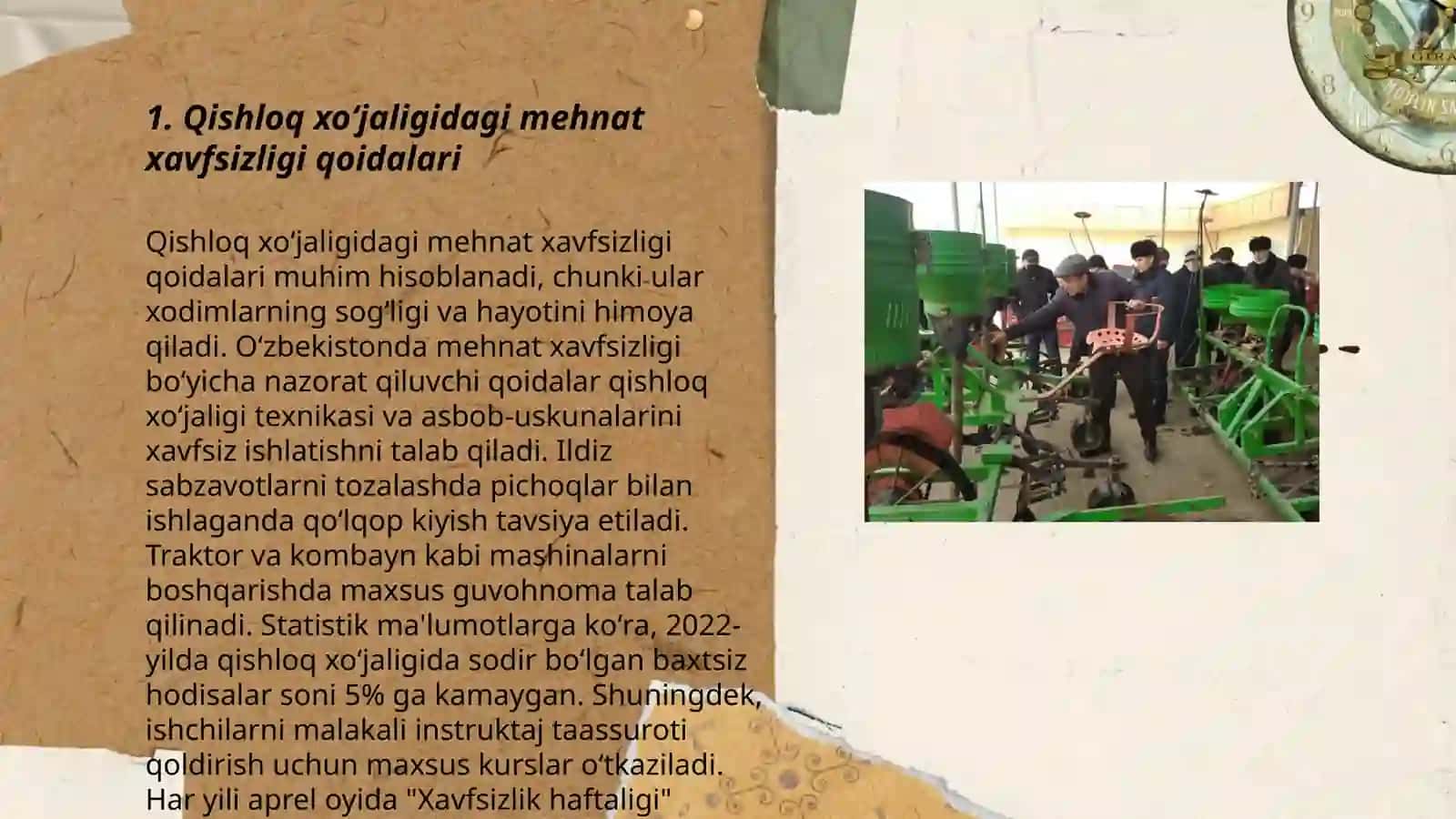 Qishloq xoʻjaligida mehnat muxofazasi 3
