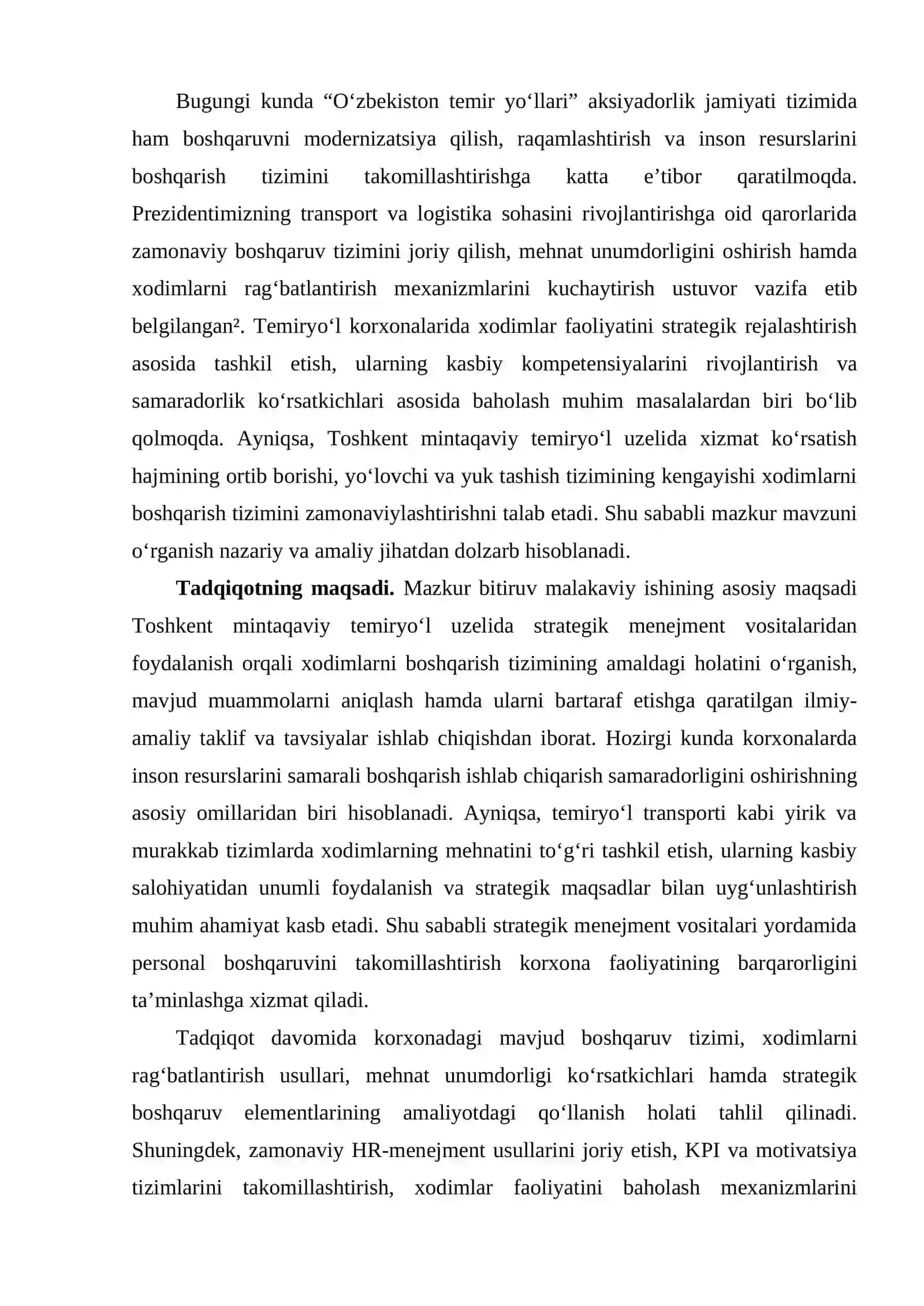 Korxonada strategik menejment va xodimlarni boshqarishni takomillashtirish 3