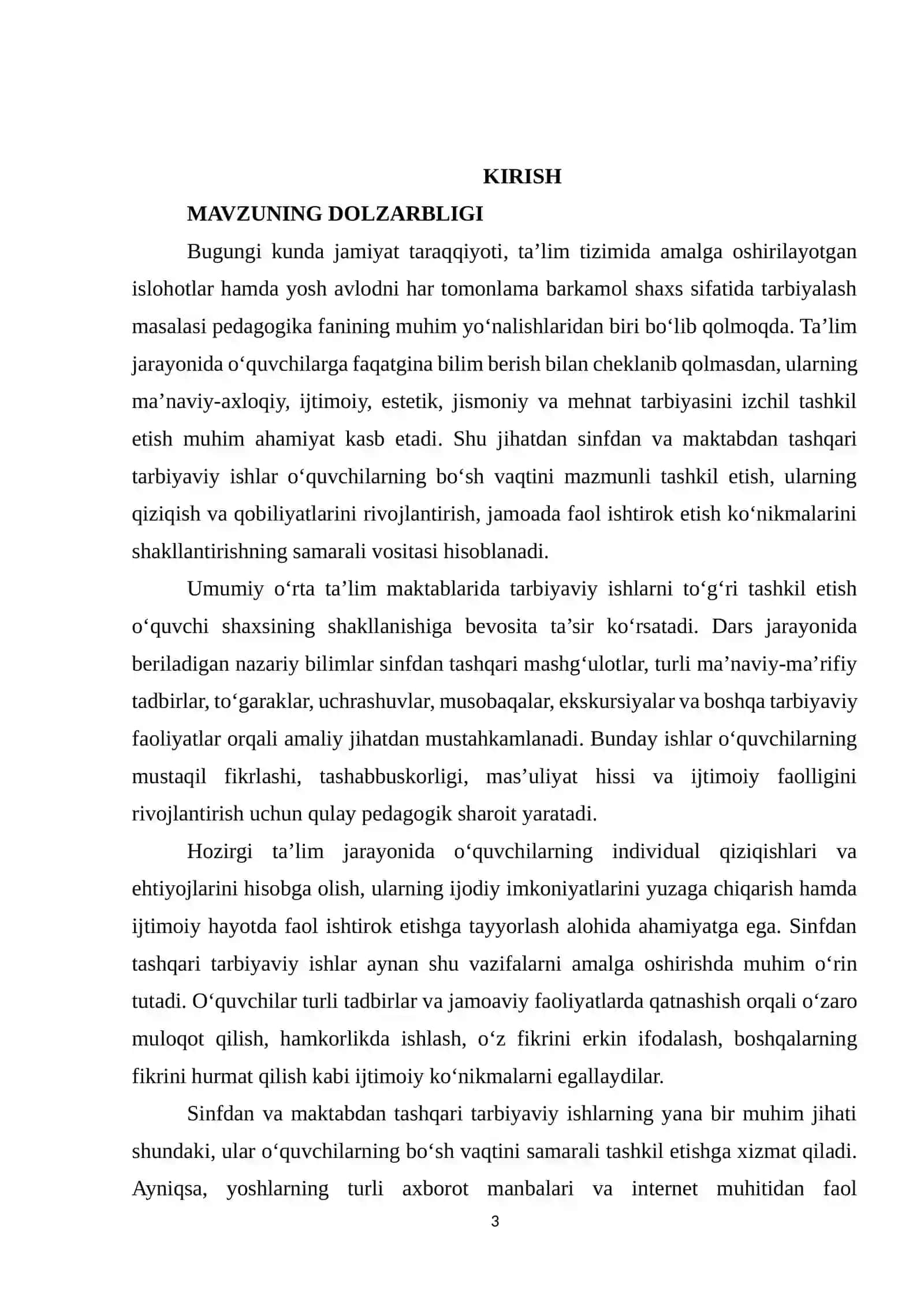 Sinfdan va maktabdan tashqari tarbiyaviy ishlarni tashkil qilishning nazariy asoslari 3