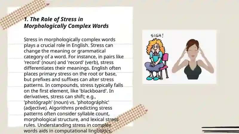 Stress on complex words 3