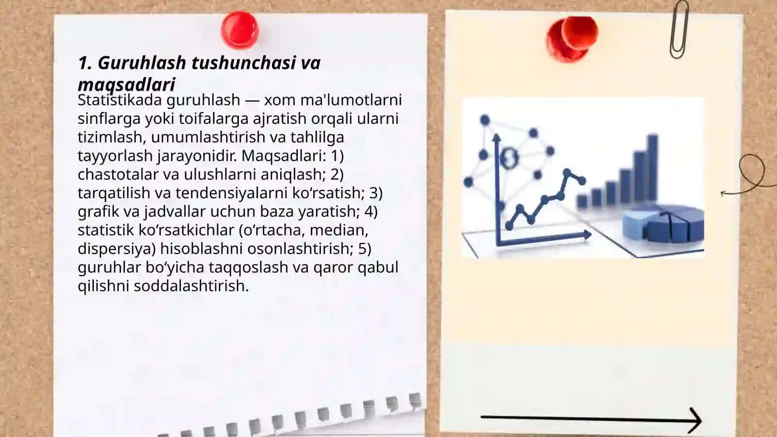 Statistikani kuzatish materiallarini svodkalash va guruhlash 3