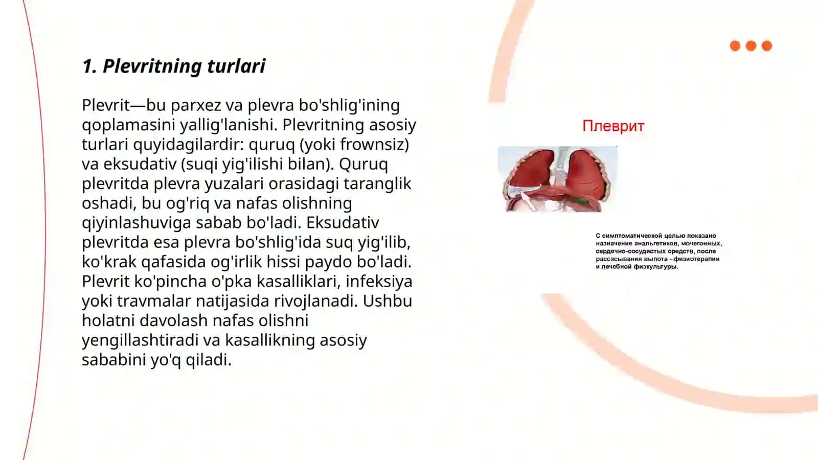 Plevrit o'smalari 3