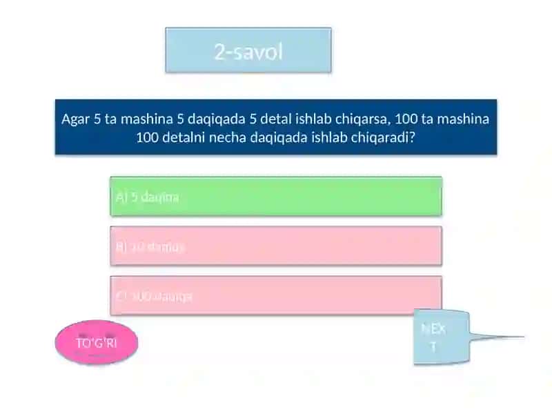 Mantiqiy savollar 3