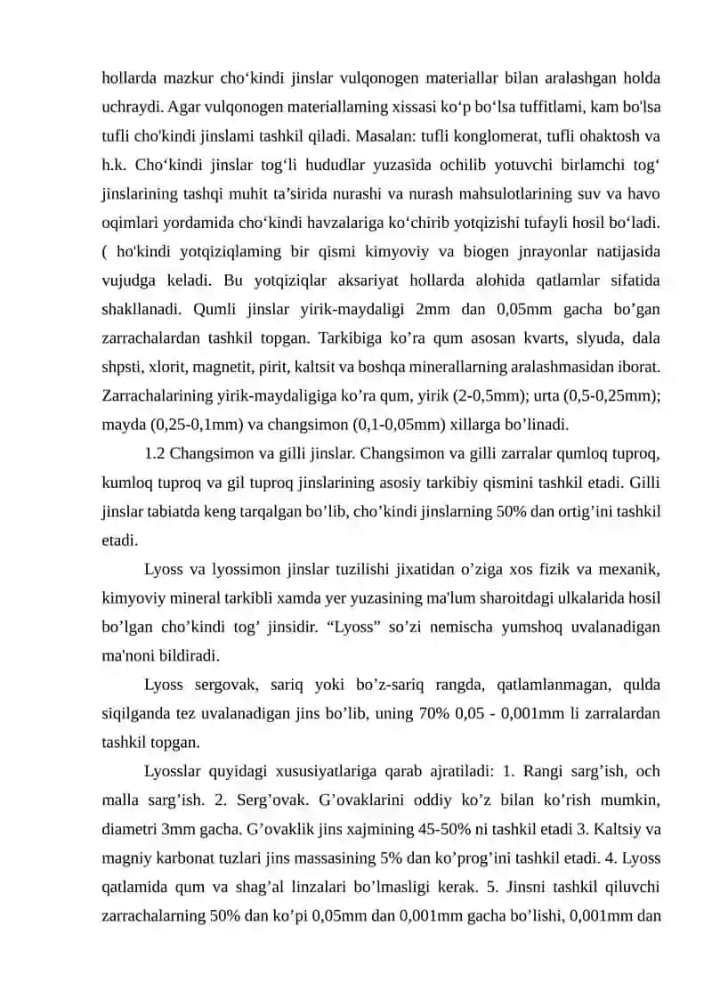 Cho’kindi tog’ jinslari 3