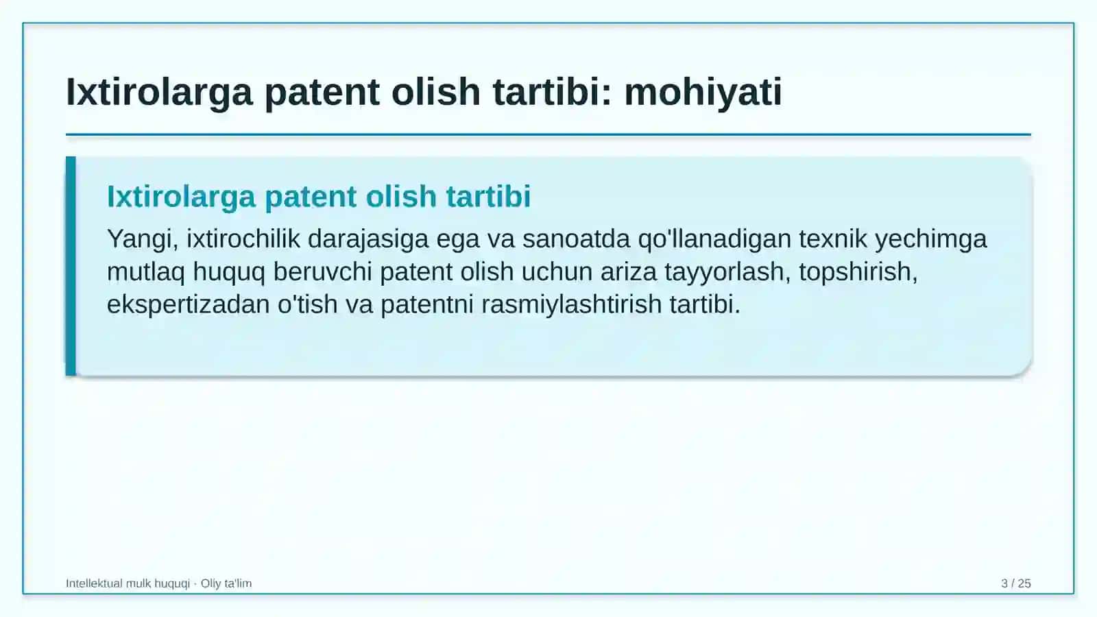 Ekstremal turizmda ixtirolarga patent olish tartibi 3