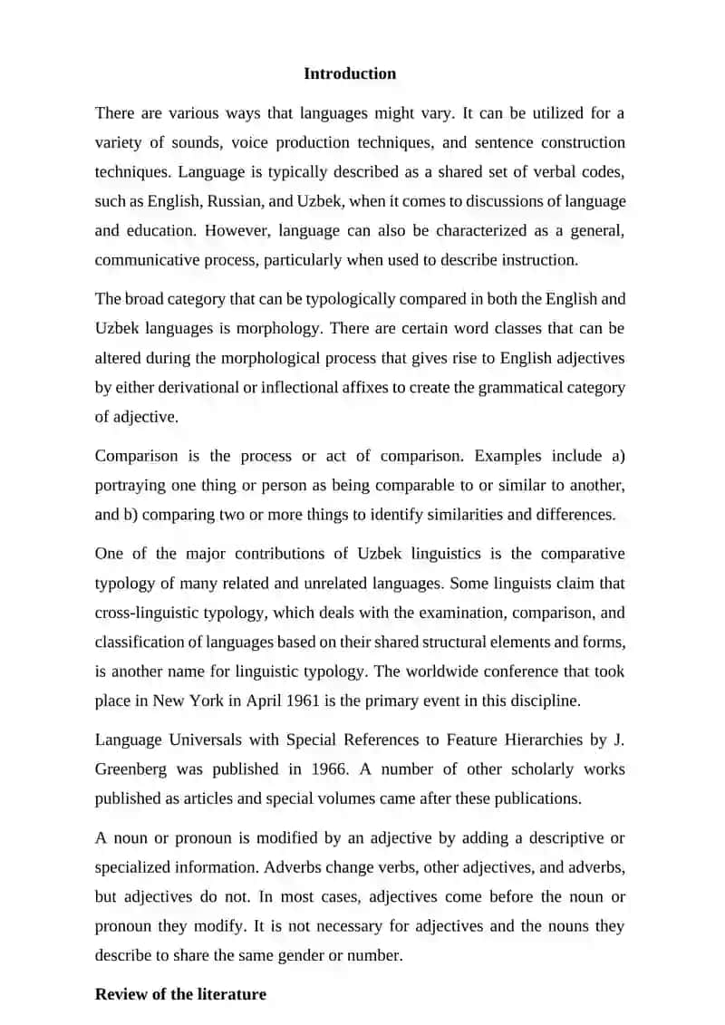 COMPARATIVE ANALAYSIS OF ADJECTIVES IN THE ENGLISH AND UZBEK LANGUAGE.kurs ishi 3